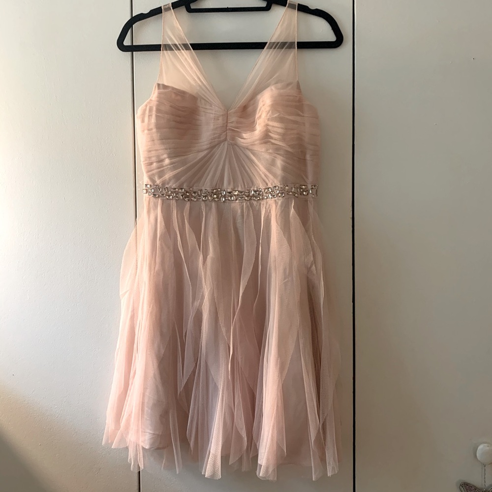 Pink formal mini dress